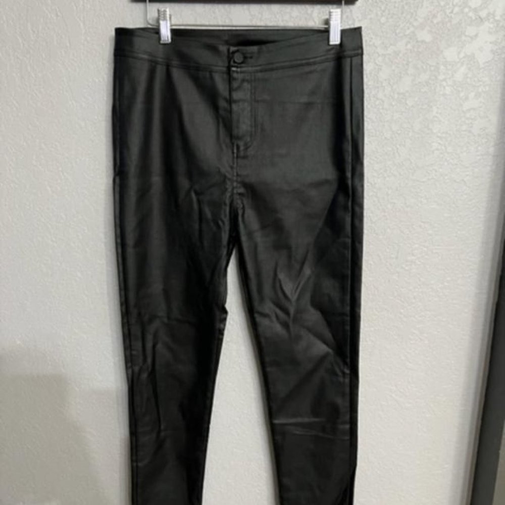 Women's Latex Black Pants X-Label Size L